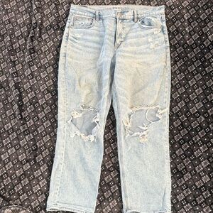 American Eagle Super High Rise Ankle Straight Jeans
